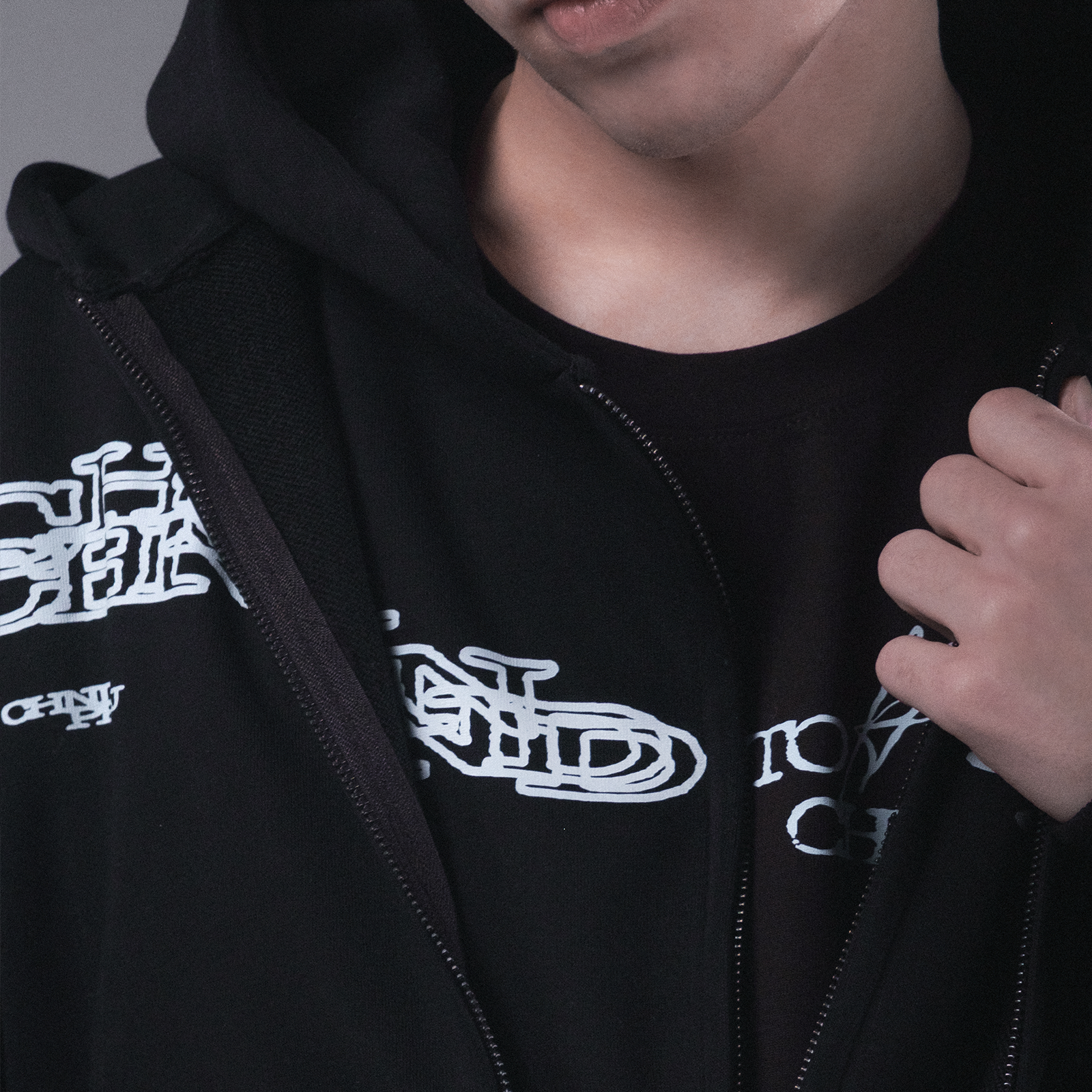 CROP ZIP-HOODIE "DEEP"